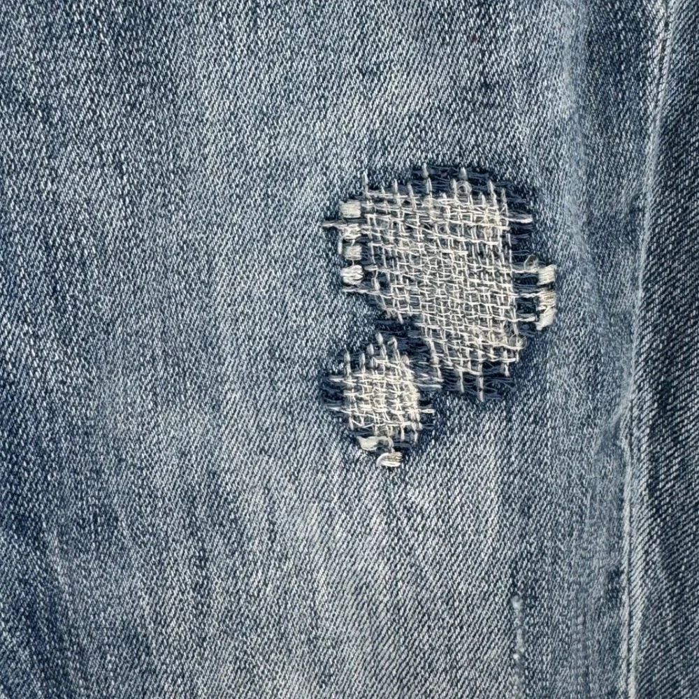 Grace in LA Girls Bootcut Jeans Size 12 Blue Embellished Rhinestone Distressed